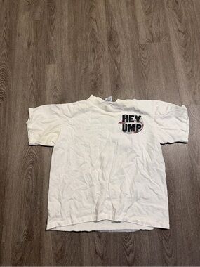 VINTAGE 90s Hey Ump T Shirt Mens L White Baseball CYRK Tag